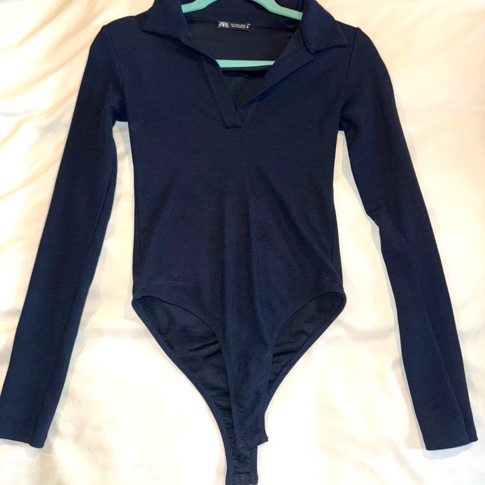 Zara Navy Blue Bodysuit